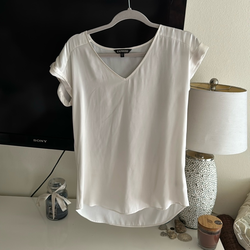White silk shirt